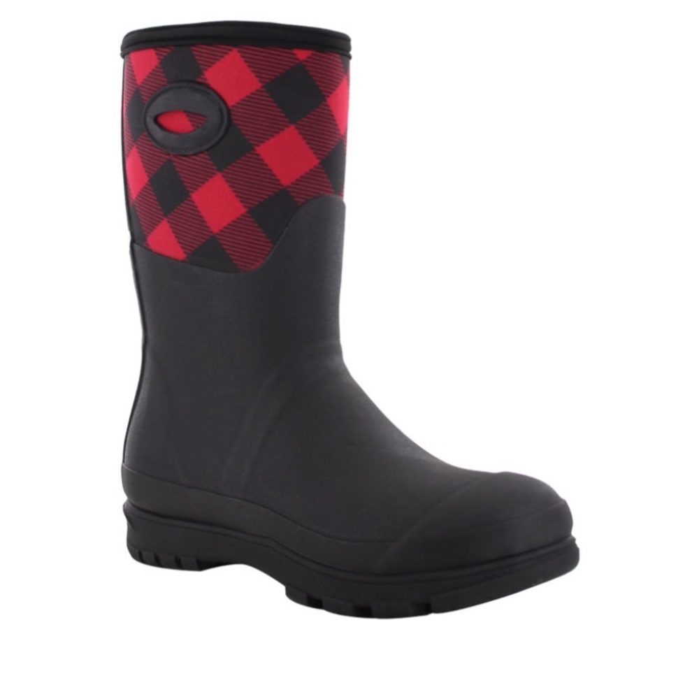 Ladies' Black & Red Buffalo Polarprene Mid Boots
